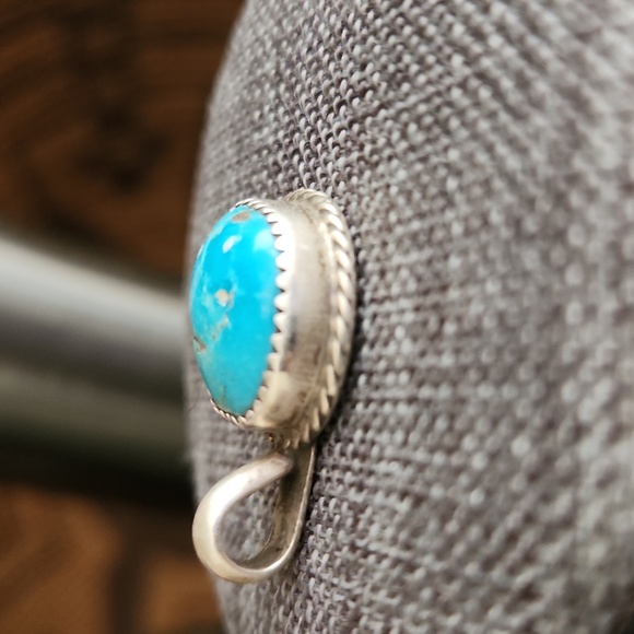 NWOT Native American Navajo Turquoise & Sterling Handmade Pendant 💙 - Picture 3 of 9